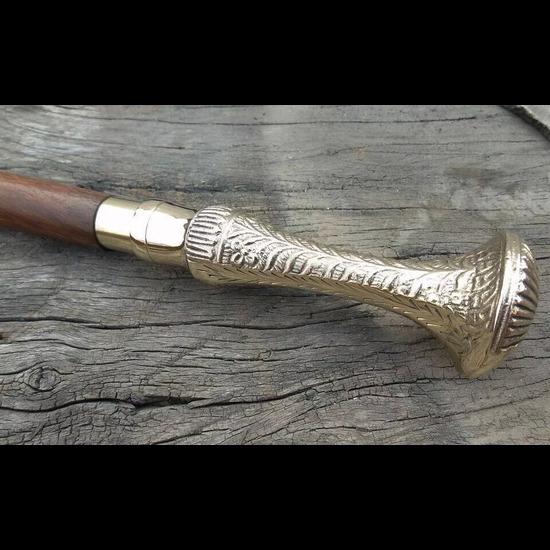 Твердая старая латунная трость для дерби, винтажная мужская трость, деревянная трость для ходьбы