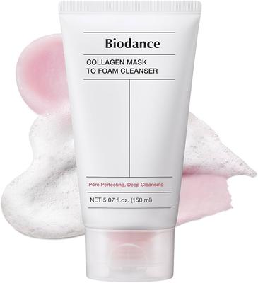 Collagen Mask To Foam Cleanser 150 мл, Глубокое очищение, Увлажнение, Корейская косметика, Kbeauty, образец