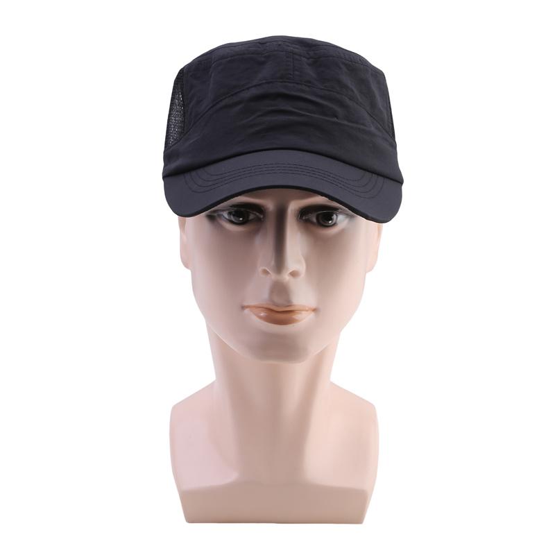 Быстросохнущая кепка, летняя сетчатая пористая плоская верхняя часть, защита от солнца и солнцезащитная кепка с утиным язычком, простые универсальные повседневные шляпы