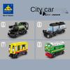 KAZI City Train 8 Children's Assembled Ejection Toy Building Block Model Boy Puzzle Mosaic Gift