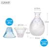 Toyo Sasaki Glass Lucky Cup Sakurafuji Sake Set Made In Japan Sake Cup Sake Glass Carafe Set Fuji Gift Present Present Respect for the Aged Day Day