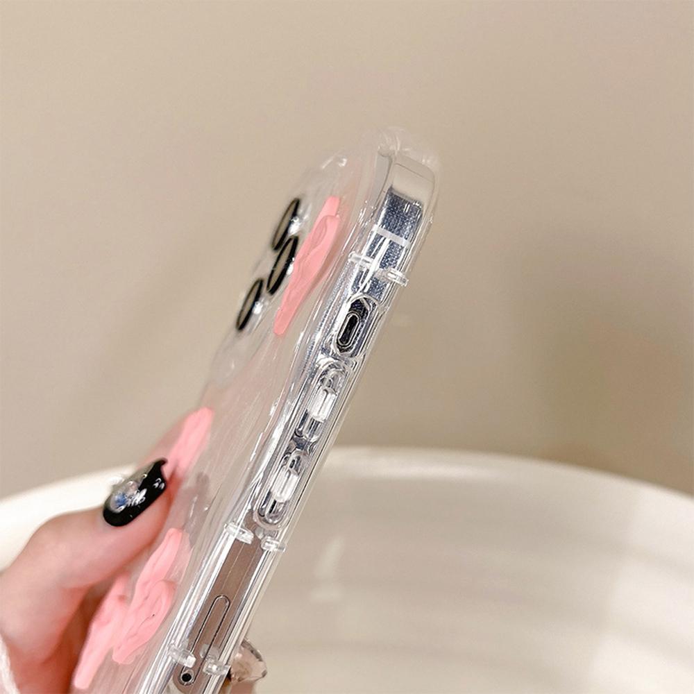 For iPhone 15 Pro Phone Cases TPU Cell Phone Back Cover with Crinkled Heart Design