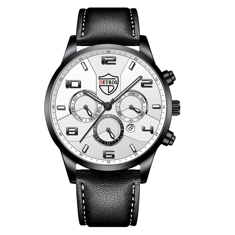 Men'S Fashion Watch Luminous Stainless Steel Men'S Business Calendar Quartz Watch