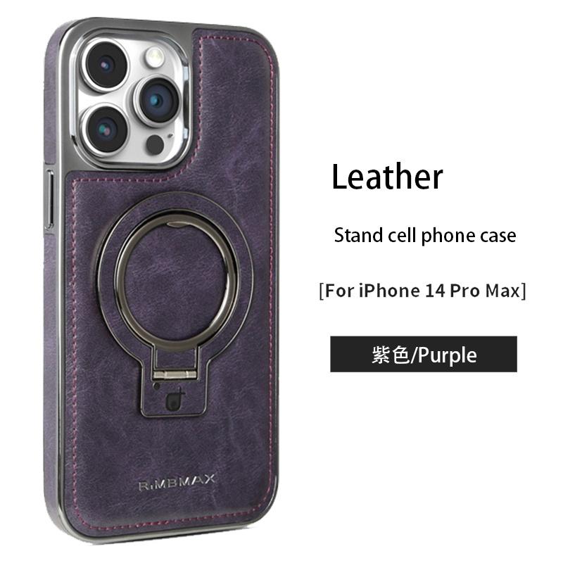Роскошный чехол-подставка из искусственной кожи Magsafe для iPhone 16 15 14 13 12 11 Pro Max Plus, магнитная беспроводная зарядка, противоударный чехол