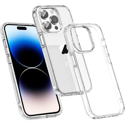 Гибридный противоударный чехол-накладка Для iPhone 16e 16 15 14 13 12 11 Pro Max Plus Mini Прозрачный Жесткий ПК Силиконовый Мягкий Корпус Тонкий ТПУ