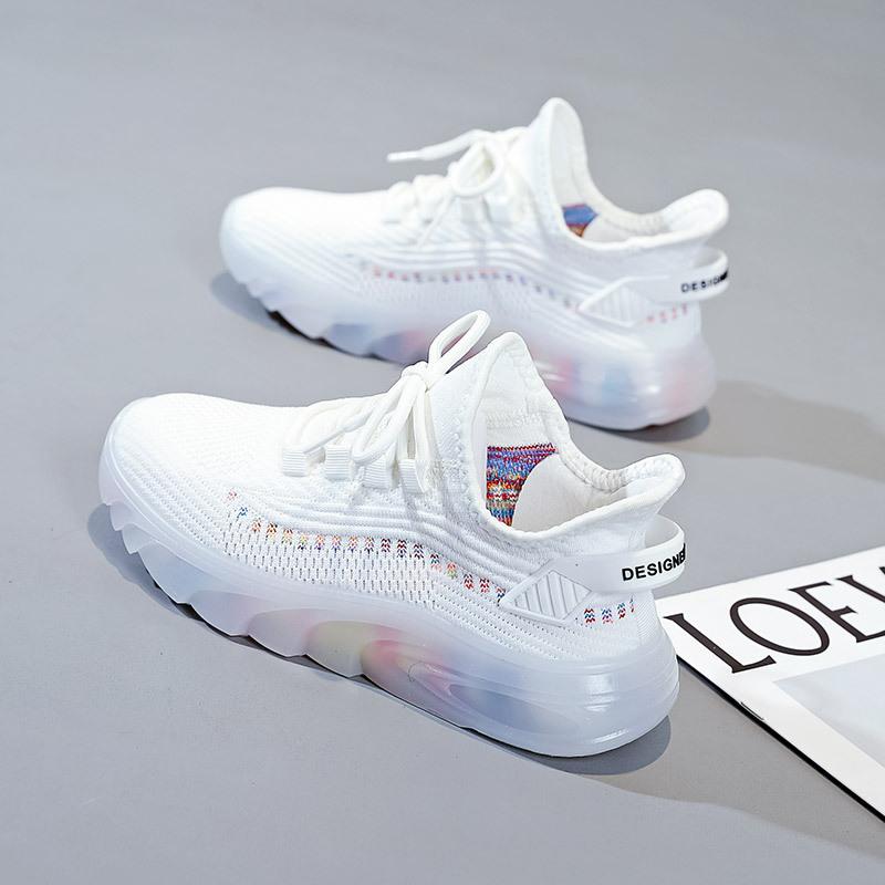 Модные Роскошные Весенне-Осенние Женские Новые Сетчатые Дышащие Универсальные Повседневные Спортивные Туфли Молодежные Студенческие Модные Кроссовки для Бега