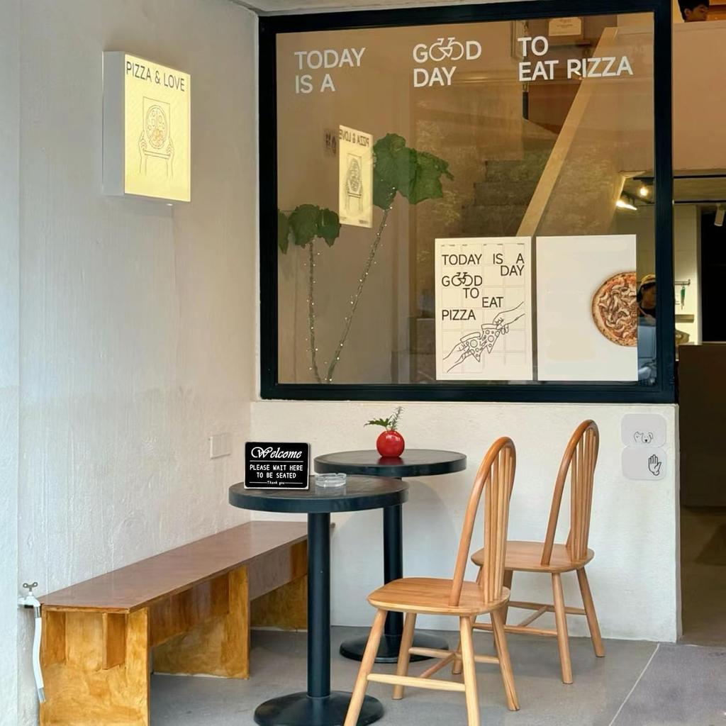 Please Wait To Be Seated Sign, Please Wait Indicator with Stand Business Freestanding Counter Top Sign,Cafe Decor Display Hostess Stand,Lobby Waiting