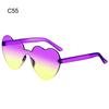 Funny Gradient Lenses Colorful Party Sun Glasses Heart-shaped Sunglasses Shades Heart Glasses