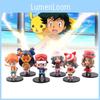 Charming Pvc Anime Figurines Set Of Six Including Ash Misty And Adorable Pet Models
