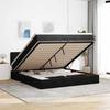 VidaXL Ottoman Bed Frame with Mattress Black 200x200 Cm Velvet, Bed Frame, Upholstered Bed Frame, Ottoman Bed Frame 3311725