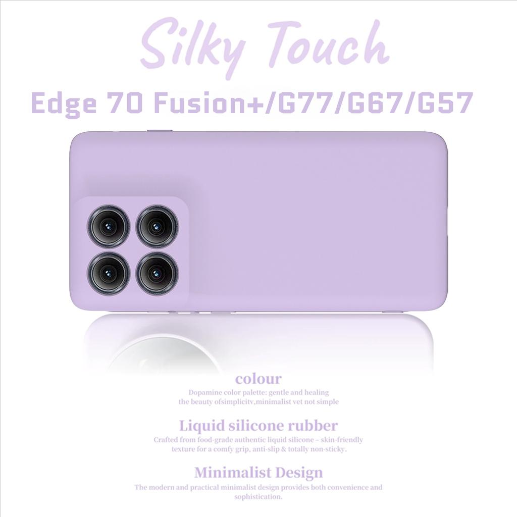 Оригинальный чехол из жидкого силикона для Motorola Signature Edge 70 Ultra Fusion+ 60 50 Pro G87/77/67/57 G66Y/J Power Skin Флисовый чехол