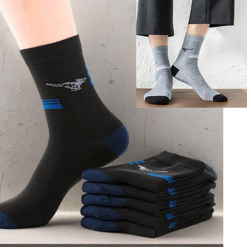 1/5/10 пар мужских носков, дышащие хлопковые спортивные носки, дышащие дезодорирующие деловые носки, большие размеры 39-44