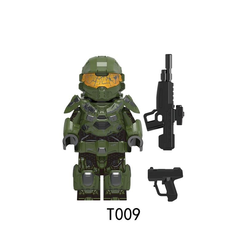 T009-T011 Строительные блоки Мигифигурки Солдат из Научной фантастики, Военные Фигурки с Оружием, Игрушки-Конструктор для Детей Мальчиков, Подарок