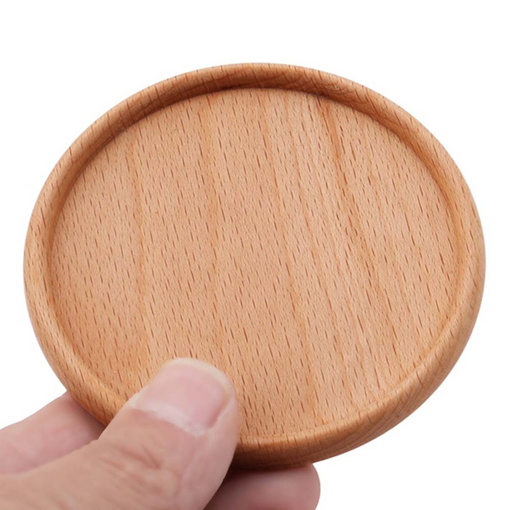 Durable Round Walnut Wood Coffee Home Decor Tea Placemats Cup Pad Dish Pad Bowl mat