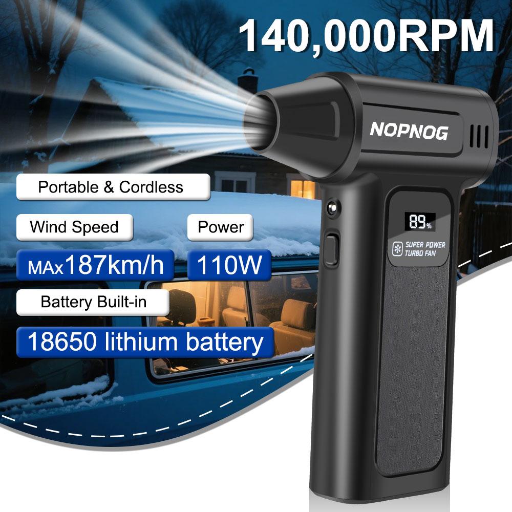 3 Outlet Nozzles Portable Car Accessories 2025 New Turbo Jet Fan Blowing Snow Car Fan Violent Hair Dryer Electric Air Duster Cleaning Blower Tool