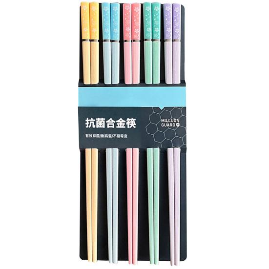 5 Pairs Chopsticks Reusable Plastic BPA-Free Dishwasher-Safe Non-Slip Fiberglass Chopsticks Chinese Japanese Chopstick