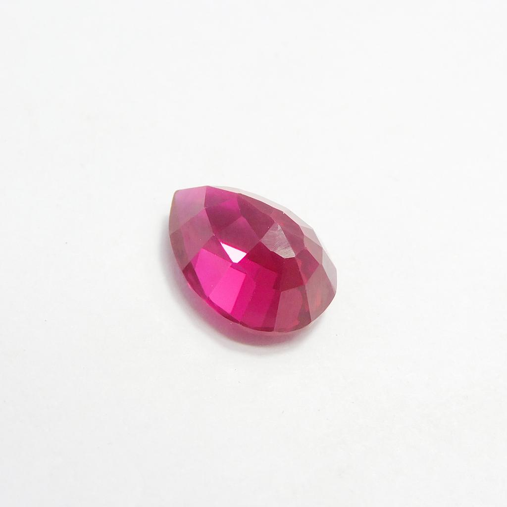 Natural Red Ruby Loose Gemstone 4.65 ct Pear Cut Flawless for Jewelry Making and Gem Collections
