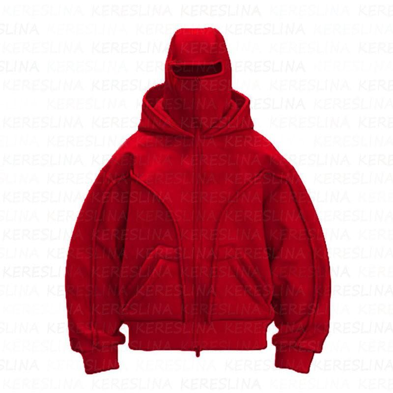 Unisex Oversized Hooded Sweatshirt Streetwear Loose Fit Geometric Print Long Sleeve Pullover Winter