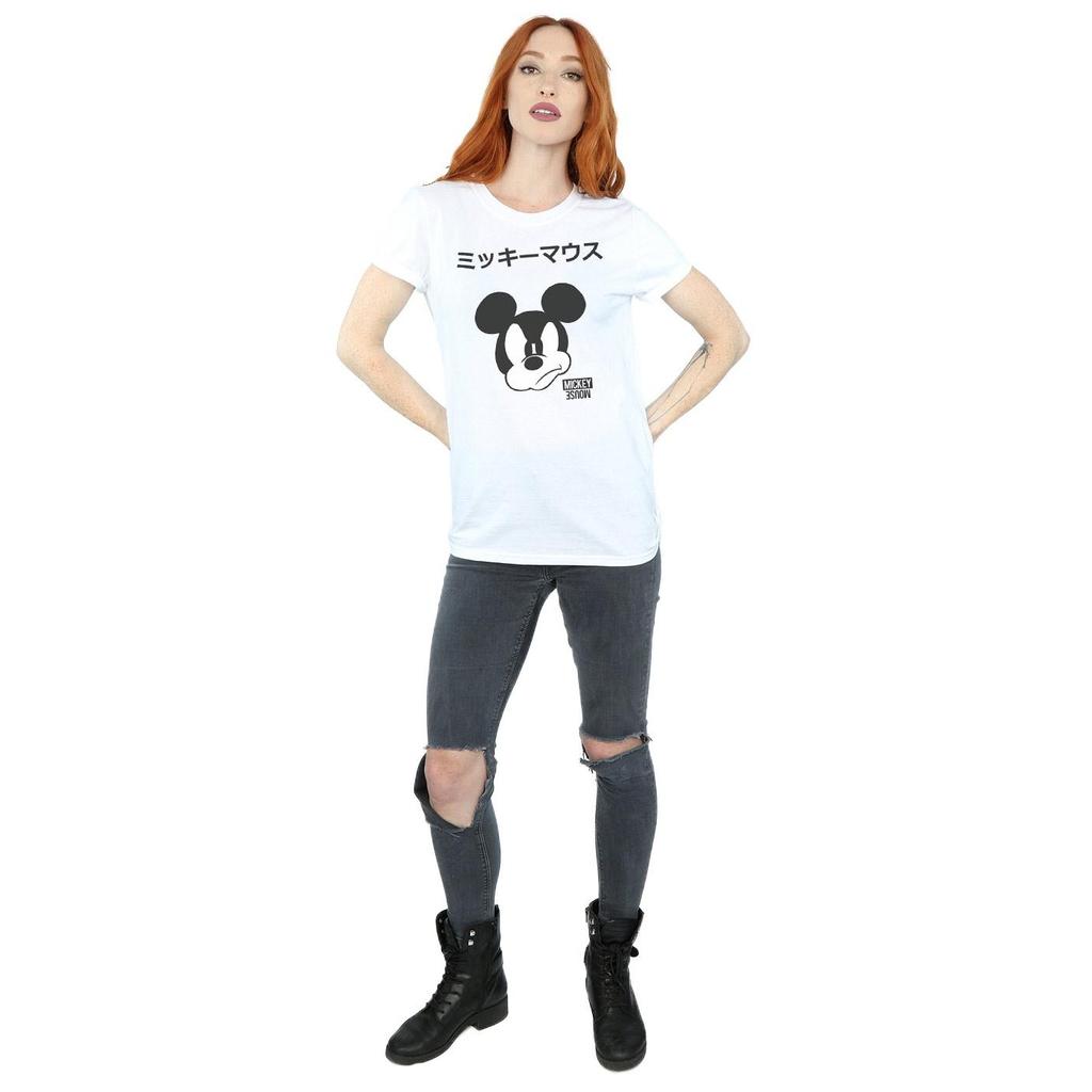 Disney Womens/Ladies Mickey Mouse Japanese Cotton Boyfriend T-Shirt