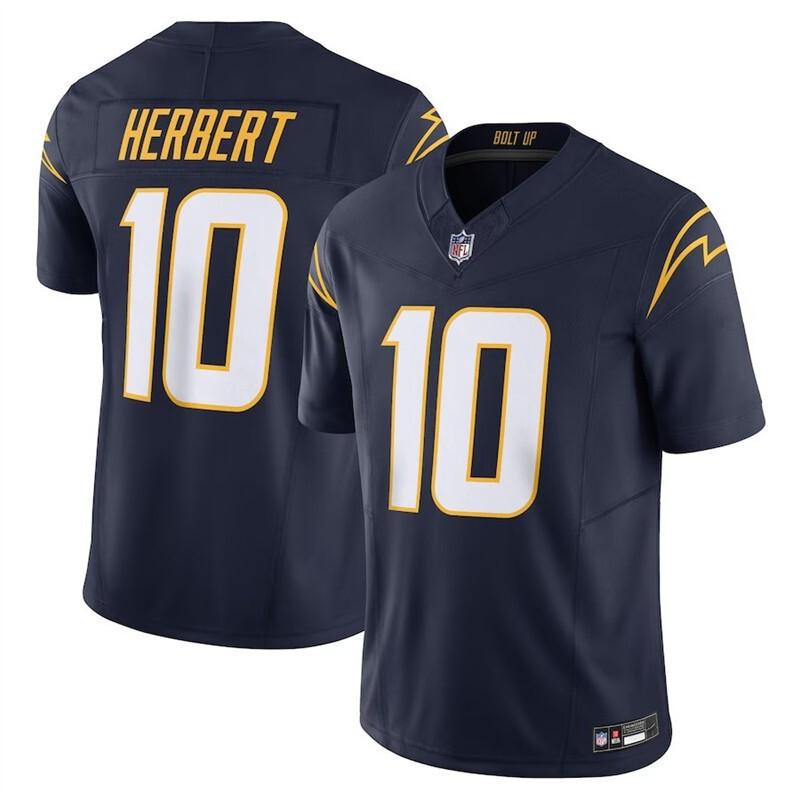 Los Angeles Chargers 1 Herbert Football Jersey Mens 2nd 3rd Game Uniform