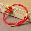 Гарантированный Успех Браслет Ручной Работы из Красной Нити с Золотыми Бусинами Кои Вэньчан для Мужчин, Женщин и Студентов