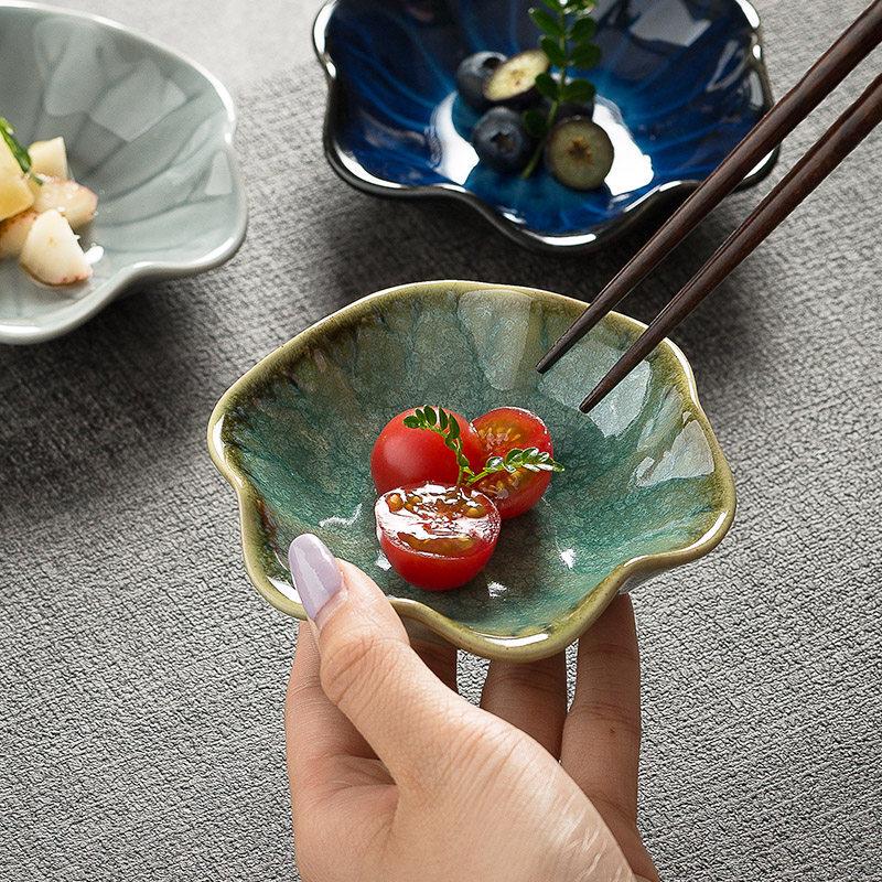 Japanese Style Underglaze Scalloped Dipping Dish