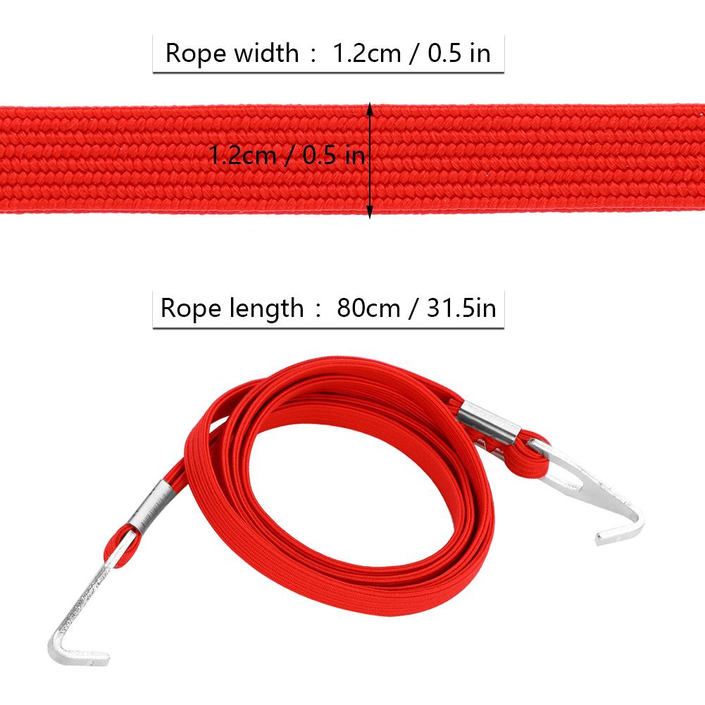 DUUTI Luggage Strap Stretch Elastic Tension Belts with Hooks Bikes Rope Outdoor Hanging (Red)
