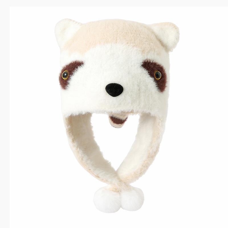 Женская зимняя плюшевая шапка-ушанка, двухслойная, утолщенная, теплая, с защитой ушей, Северо-восточная, морозостойкая, милая, универсальная шапка-щенок