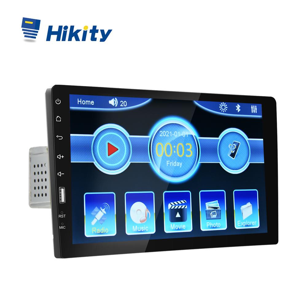 Hikity Автомобильный MP5-плеер 1 Din, 9 дюймов, авторадио, сенсорный экран, зеркальная связь, Bluetooth, FM, эквалайзер заднего вида, USB SWC