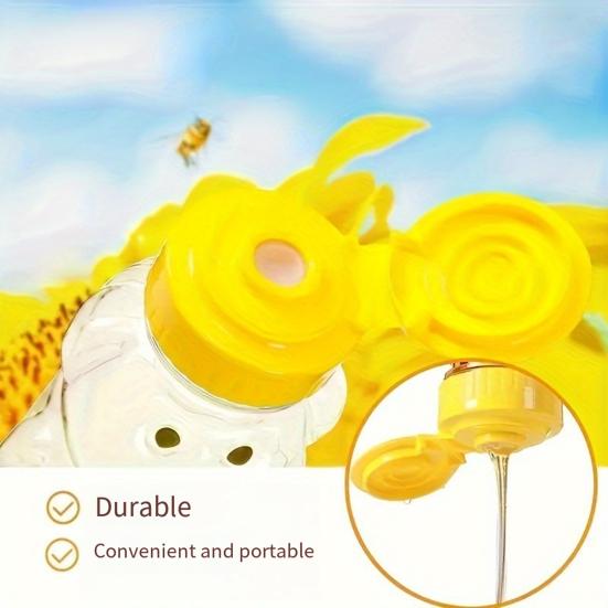 240 мл Пластиковые банки в форме медведя для меда Пустые контейнеры для меда с откидной крышкой Многоразовая бутылка для сока в форме медведя для хранения и дозирования сиропа, соуса