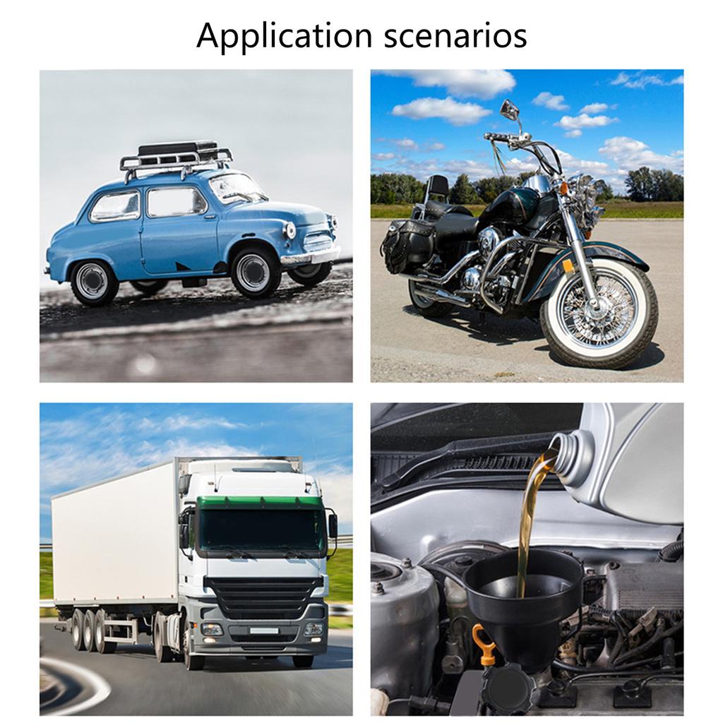 Маслозаправочная воронка для дизельных двигателей, устойчивая к коррозии бензиновая заливка, мотоциклетный фильтр с широким горлом, гибкий носик, универсальный