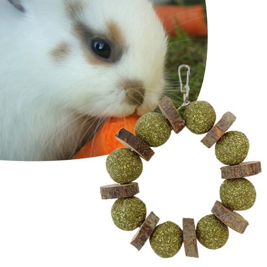 Натуральная игрушка для хомяка ручной работы, устойчивая к жеванию, уход за зубами, ароматная трава с ароматом кролика, морская свинка, шиншилла, игрушка для домашних животных