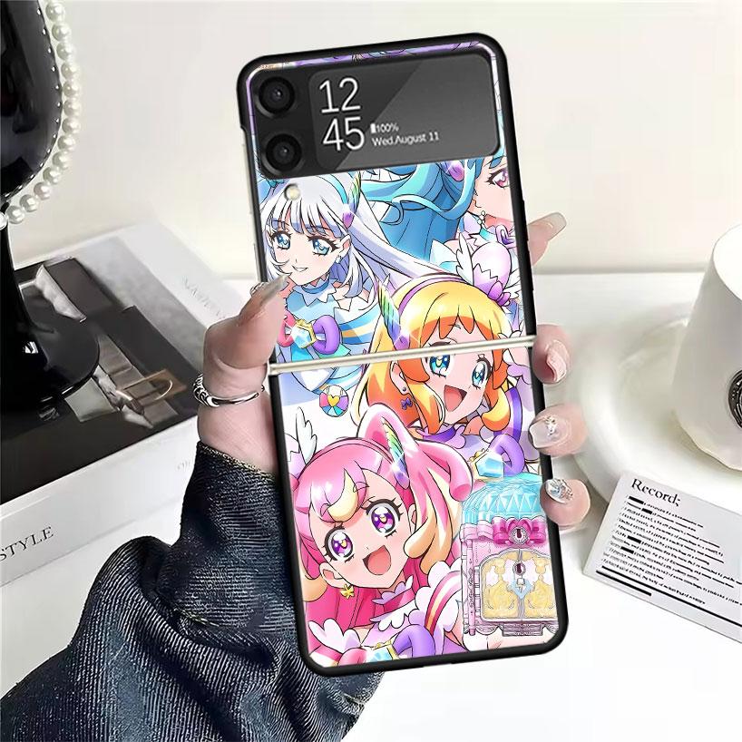 Чехлы Аниме Pretty Cure для Samsung Galaxy Z Flip 4 5 6 7 3 Z Flip7 Flip6 Flip4 Flip5 Flip3 5G Жесткий противоударный чехол Fundas