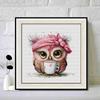 New Arrival 5D DIY Full Circle Diamond Painting "Pink Owl" Embroidery Cross Stitch Home Decor Gift