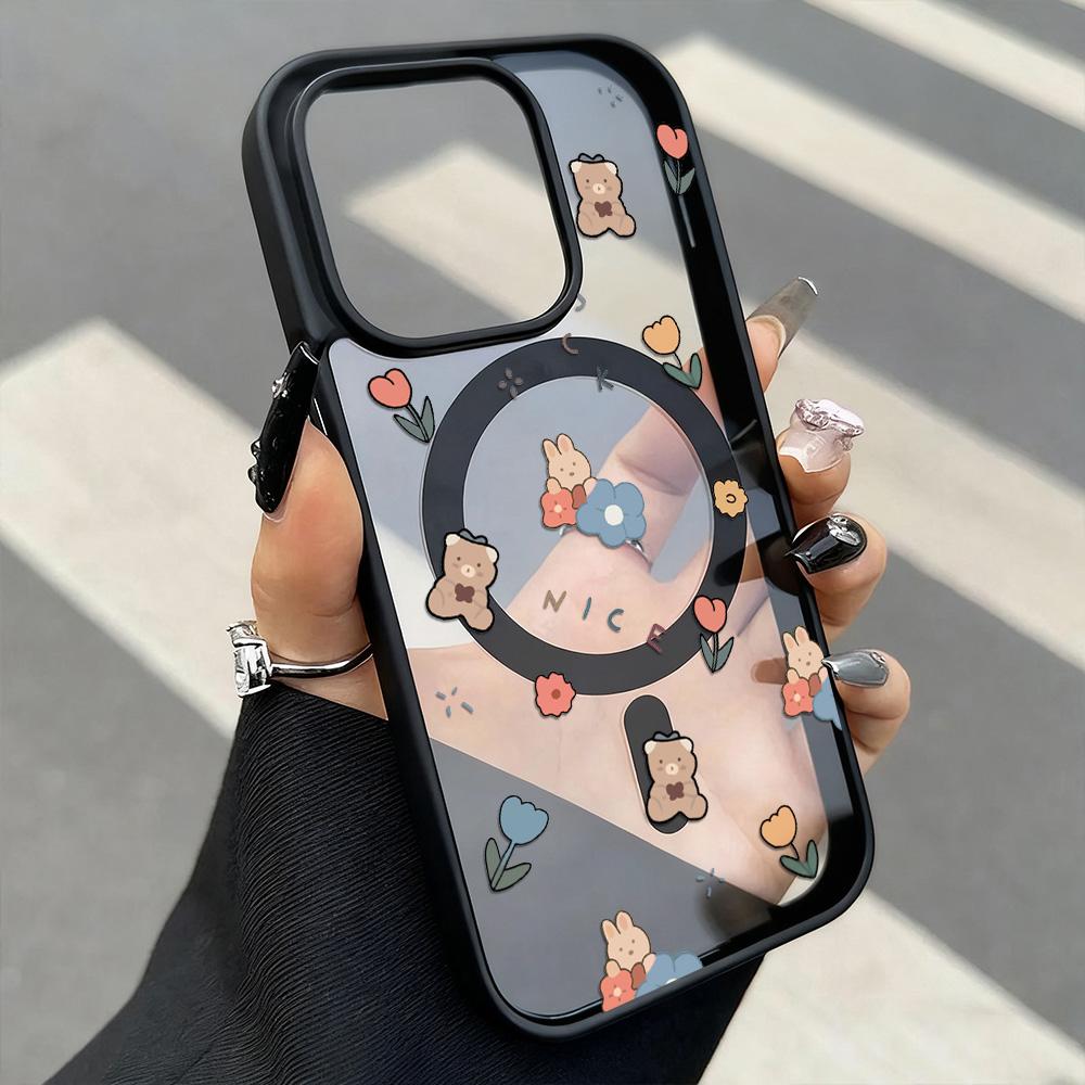 Магнитный чехол для телефона для iPhone 11 12 17 14 15 Pro Max 15 14 16 Pro13 14 15 16 Противоударный чехол Магнитное кольцо Mag-Safe Задняя крышка