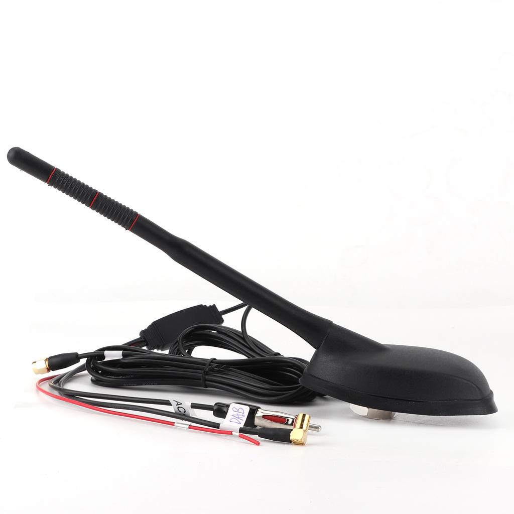 Car DAB+GPS+FM Antenna Active Amplified Top Roof Mount Waterproof Dustproof Universal