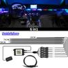 Светодиодная подсветка салона автомобиля Symphony с управлением по Bluetooth через приложение, RGB 213 цветов, стример, радужная акриловая полоса, лампа для создания атмосферы в салоне