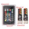 2 шт. T10 W5W RGB светодиодные лампы для автомобиля, плафоны для чтения с дистанционным управлением