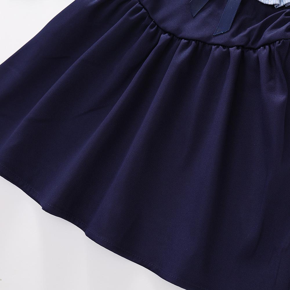 Платье в стиле преппи для девочек, весна-осень 2024, детские полосатые платья контрастного цвета с длинными рукавами, официальная одежда для студентов