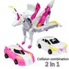 Winged Pegasus Car Model Inertial Sliding Racing Car Creative Car Transforms Into Unicorn Toy