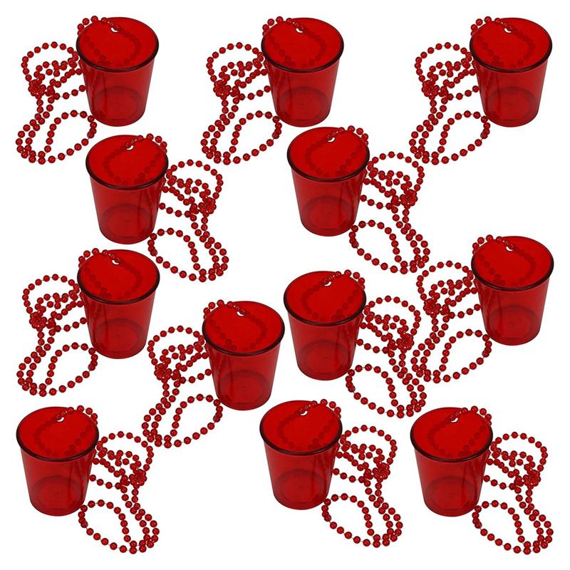 12 шт. Свадебное ожерелье из цепочки и бусин из стекла S, маленькие бокалы для вина, ожерелье для мальчишника, свадебный душ