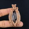 Black Rutile Gemstone Jewelry, 999 Copper Wire Wrapped Pendant, Beautiful Silver Pendant, Handmade Bohemian Jewelry For Wedding Gift