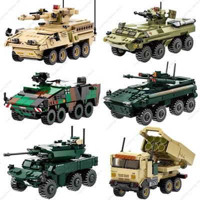 2024 Военный бронеавтомобиль Конструктор Модель боевой машины пехоты Современный Кирпич Детские игрушки для детей