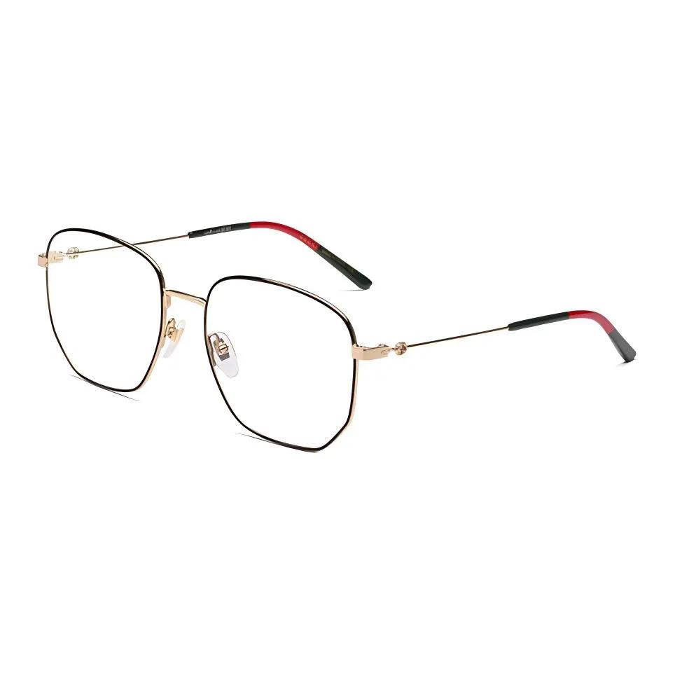 GUCCI Eyewear Hexagon Frame Glasses (Unisex) Prescription Glasses GG0396O 001