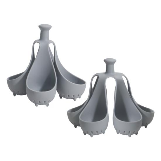 Silicone Egg Boiler Rack BPA-Free Egg Holder for Boiling Even Heating Draining