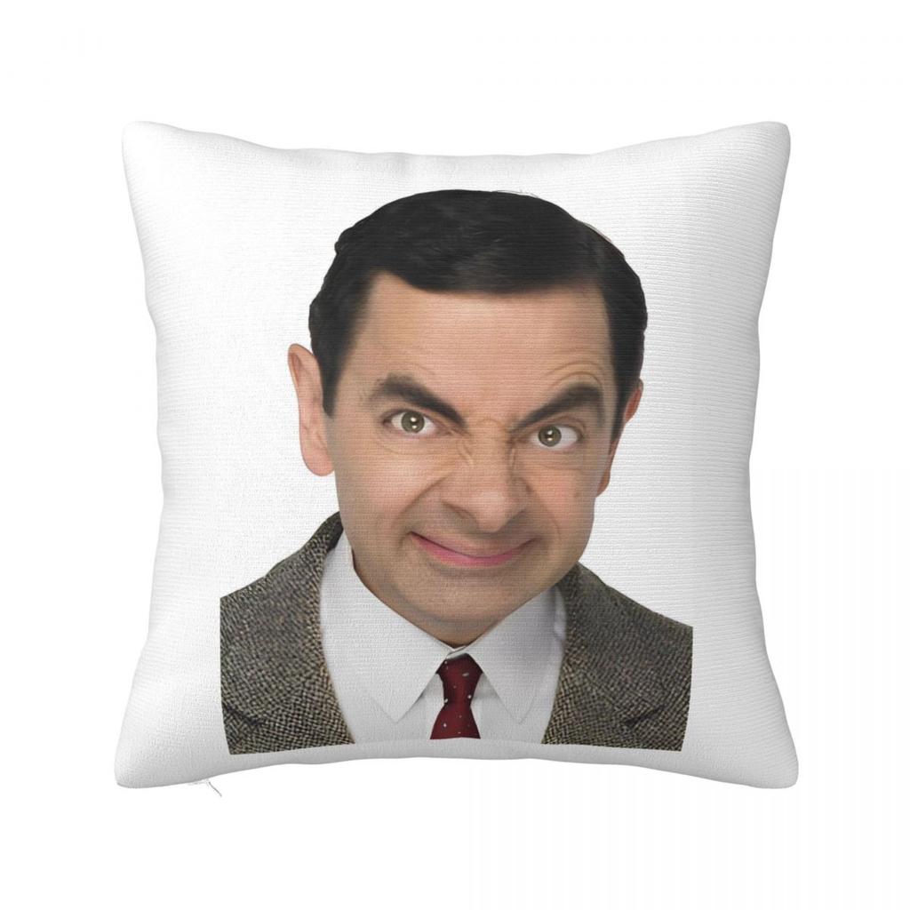 Cartoon Mr. Bean Rowan Atkinson Comedian Pillow Cover Cushion Cover Soft Pillow Case Pillowcases For Wedding Party Home Decor