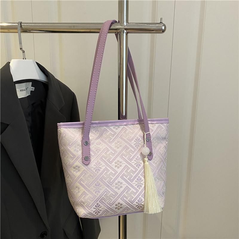 Модная вместительная сумка-тоут женская летняя новая повседневная на плечо портативная для студентов колледжа для занятий и поездок