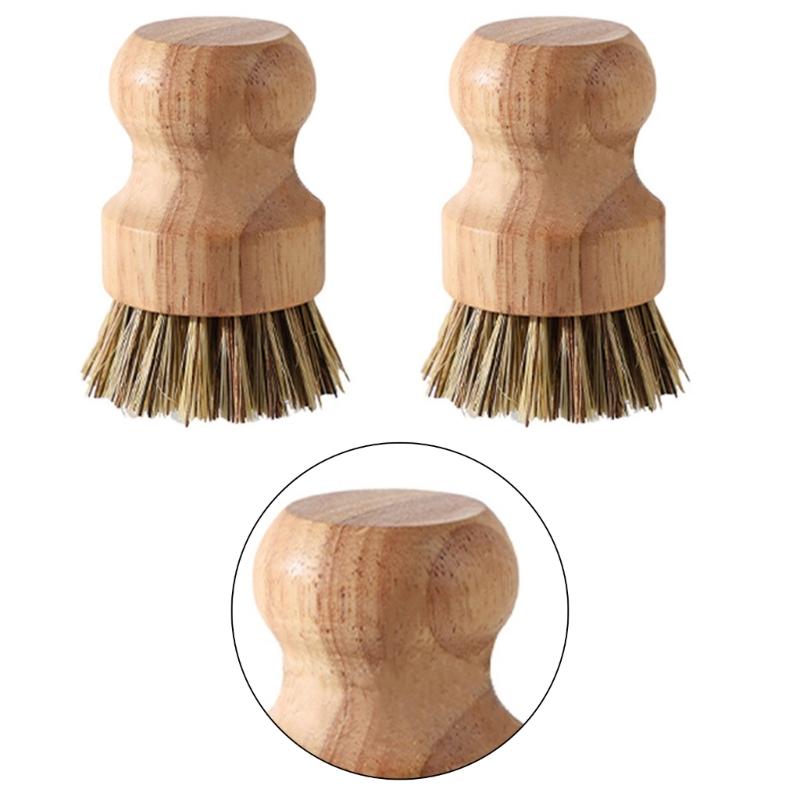 User Friendly Wood Cleaning Brushes Dish Scrubber for Dishes and Vegetables with Durability Coconut Fiber Bristles