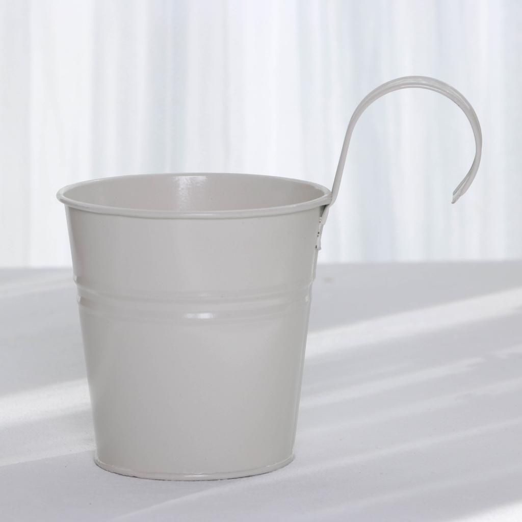 Hanging Planter Flower Holders with Detachable Hooks for Indoor Outdoor Garden Balcony Fence Railing Decoration