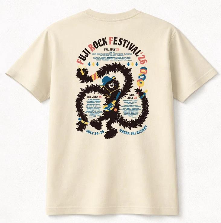 Fuji Rock 26 Ранний Состав Фестивальный Монстр Футболка Ivr 2026 Лето Унисекс JP